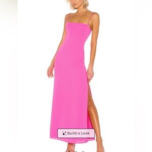 Hot pink long dress Addison superdown